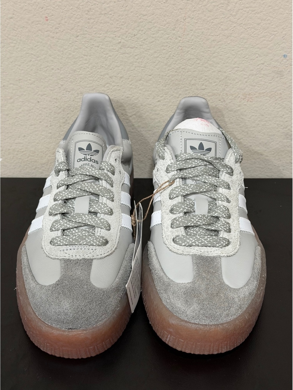 Size 10 - Adidas Women’s Sambae “Grey White” - Picture 3 of 6